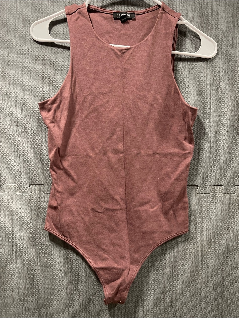 Express Women’s ' Mauve Sleeveless One-Piece Bodysuit